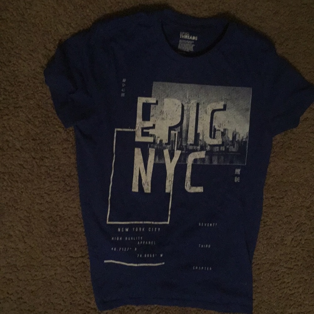 A blue and white shirt
